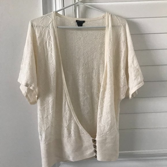 3 for $25 ❤️ - Club Monaco White Open Cardigan - Picture 1 of 8